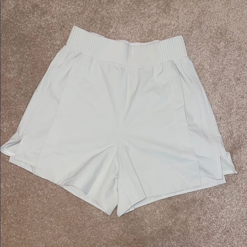 Women's White High-Waisted Shorts
